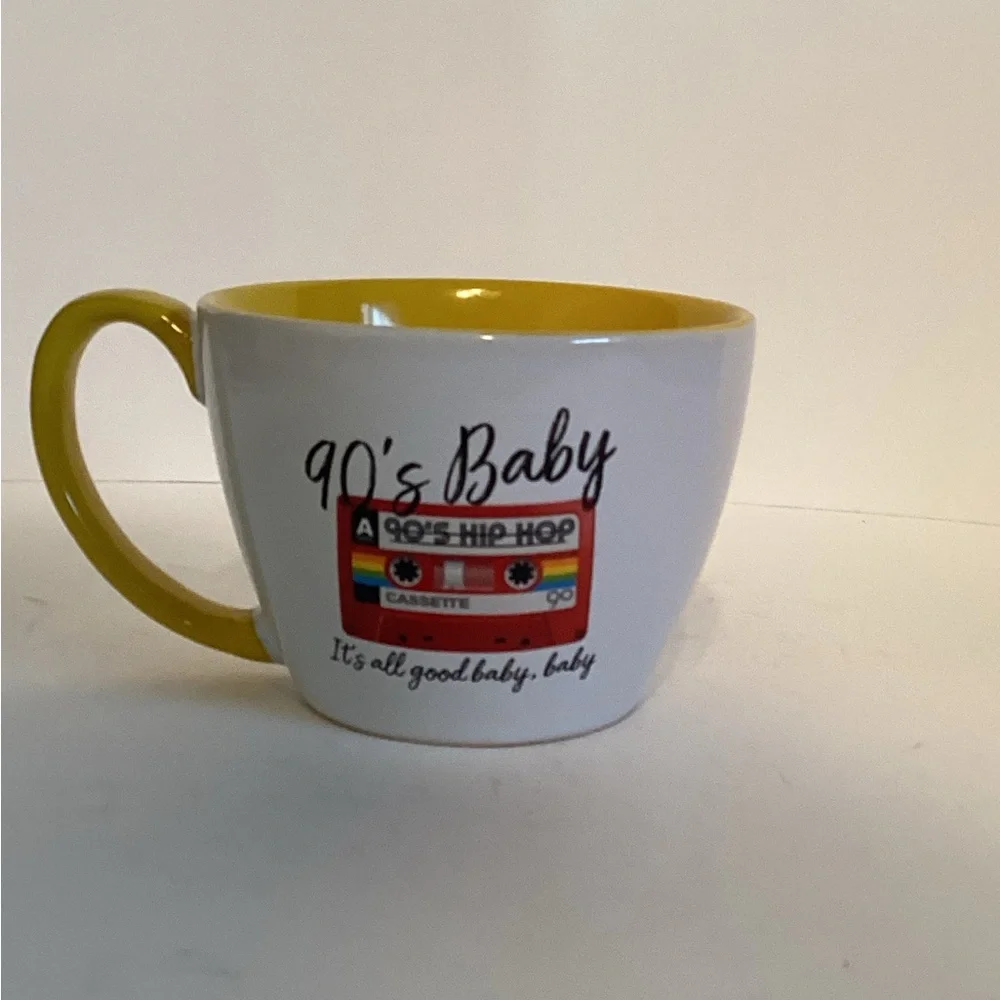 90's Baby White and Yellow Mug